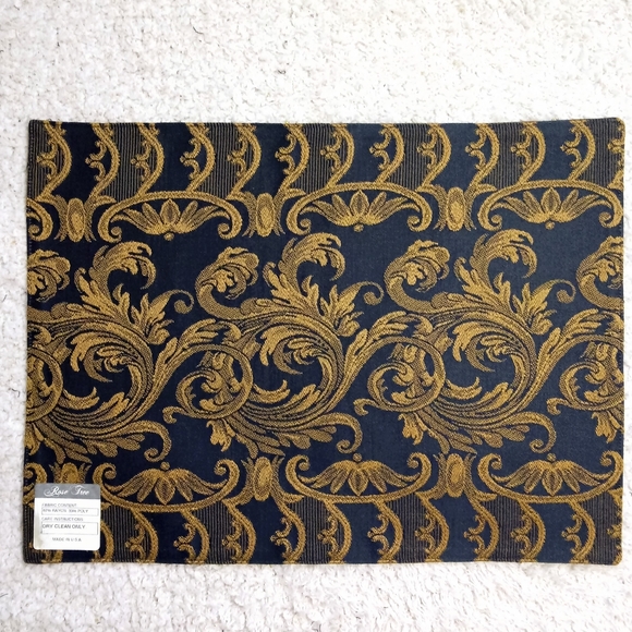 NwT Pair of Vintage Rose Tree Jacquard Placemats - Picture 5 of 10